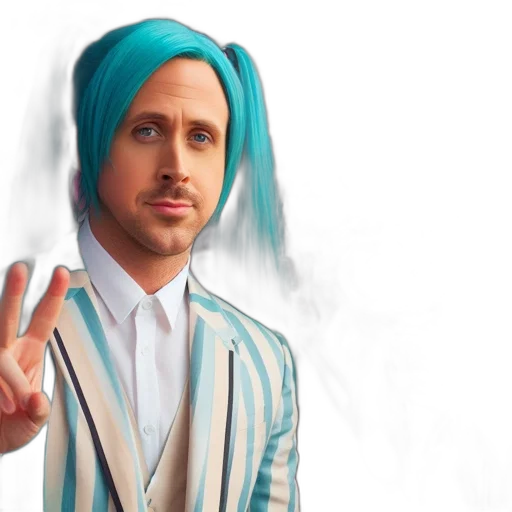 hair, jacket, anime, photorealistic transparent PNG cut-out