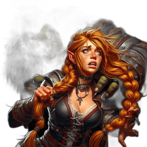 fantasy art, comic book art, concept art, photorealistic transparent PNG cut-out