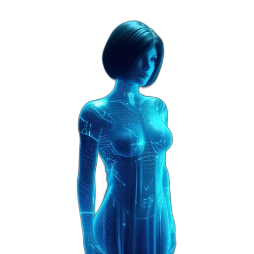 dress, robot, 3d render, cyberpunk transparent PNG cut-out