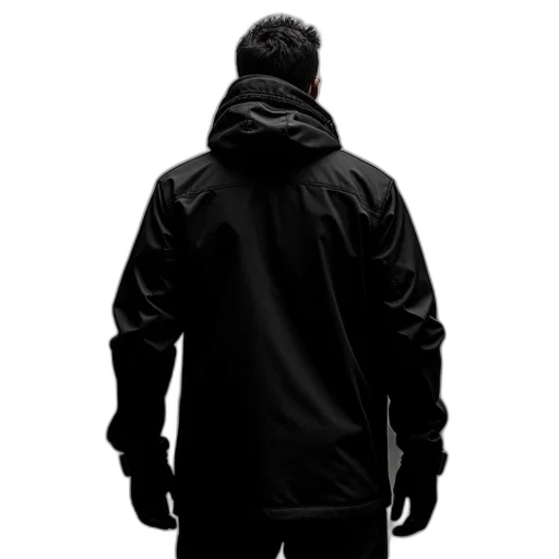 jacket, staff, face, 3d render transparent PNG cut-out