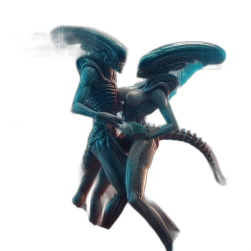 creature, dragon, robot, staff transparent PNG cut-out