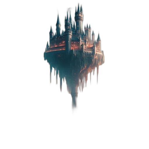 crown, building, dragon, sword transparent PNG cut-out