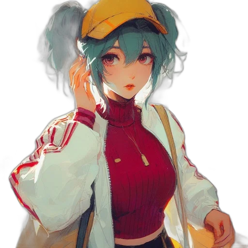 jacket, hat, robot, staff transparent PNG cut-out