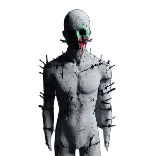 robot, creature, mask, staff transparent PNG cut-out