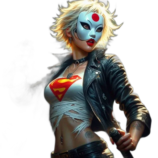 mask, comic book art, concept art, cyberpunk transparent PNG cut-out