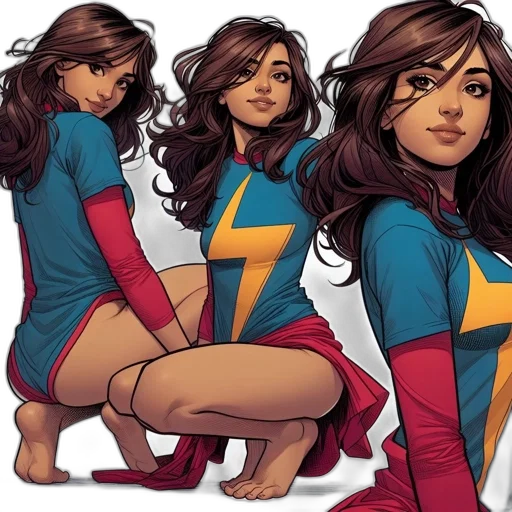 comic book art, concept art, three, angles transparent PNG cut-out