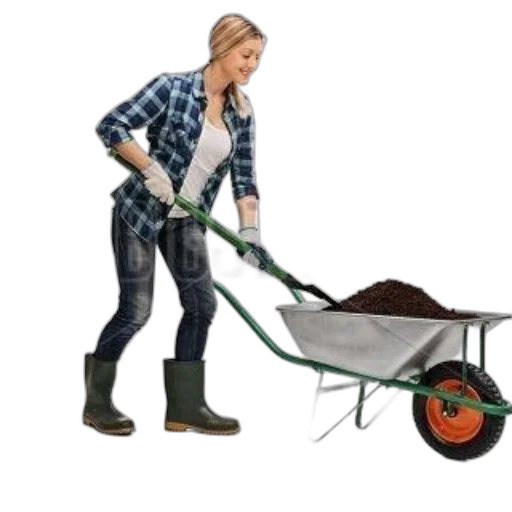 staff, robot, woman, plaid transparent PNG cut-out