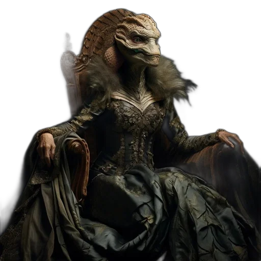 dragon, dress, mask, creature transparent PNG cut-out