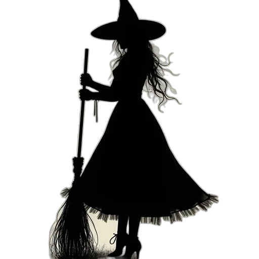 staff, dress, hat, hair transparent PNG cut-out