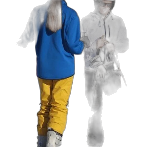 jacket, mask, staff, creature transparent PNG cut-out