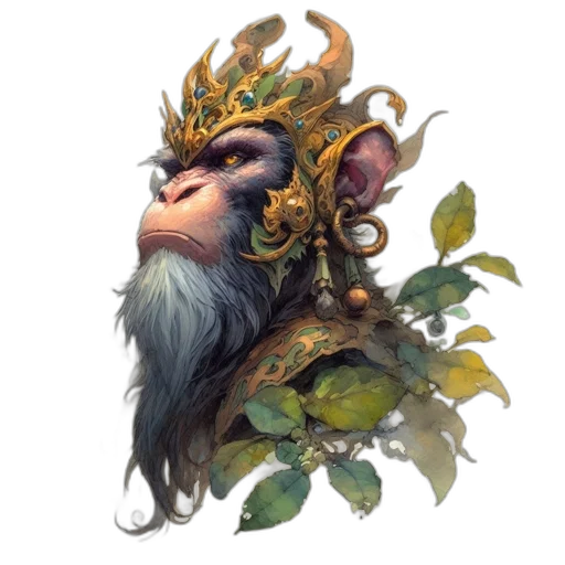 mask, face, crown, staff transparent PNG cut-out