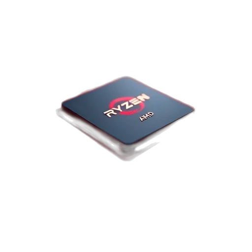 3d render, amd, ryzen, cpu transparent PNG cut-out