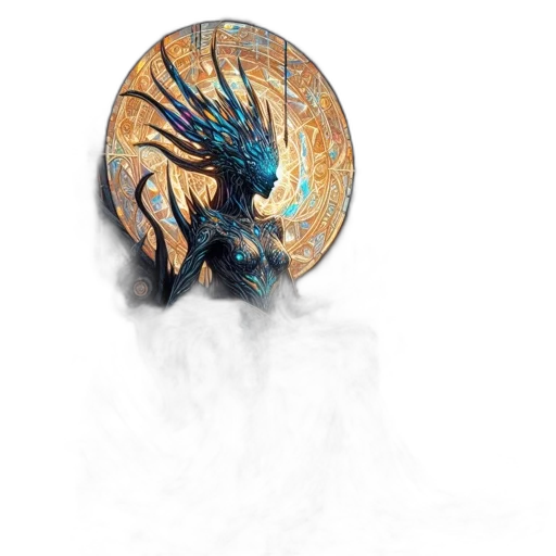 dragon, mask, creature, crown transparent PNG cut-out