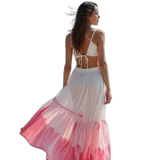 dress, neon, woman, white transparent PNG cut-out