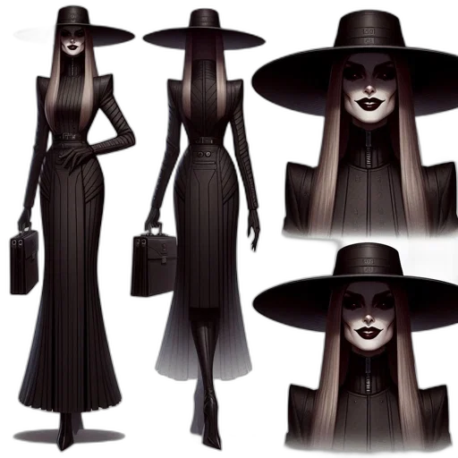 hat, dress, mask, concept art transparent PNG cut-out