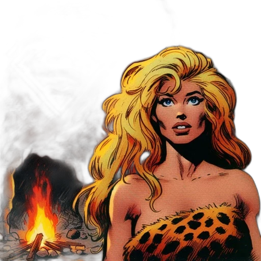 comic book art, concept art, fantasy art, cartoon transparent PNG cut-out