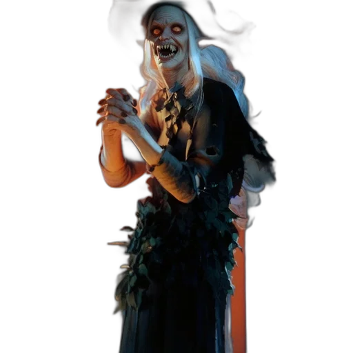 staff, creature, mask, dress transparent PNG cut-out