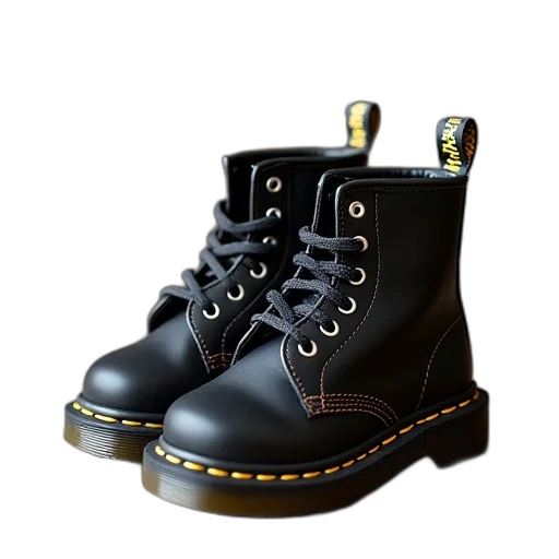 shoes, 3d render, photorealistic, martens transparent PNG cut-out