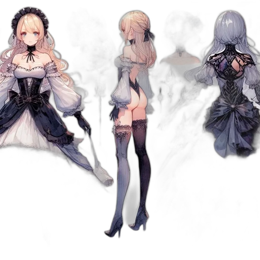 dress, staff, concept art, fantasy art transparent PNG cut-out