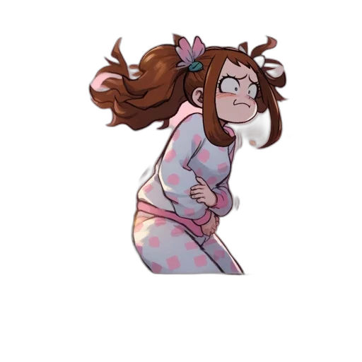 creature, hair, dress, staff transparent PNG cut-out