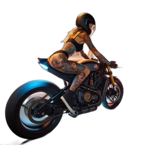 concept art, 3d render, photorealistic, cyberpunk transparent PNG cut-out
