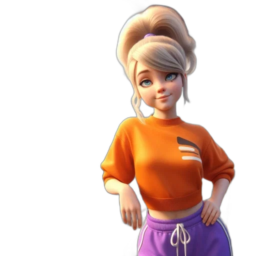 staff, dress, concept art, 3d render transparent PNG cut-out