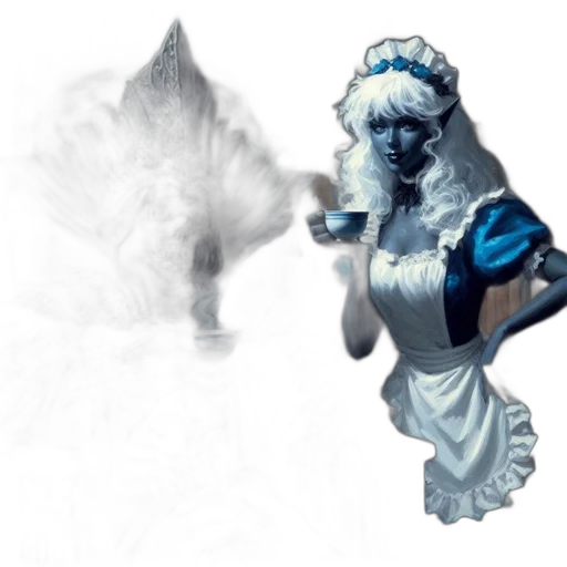 dress, staff, mask, creature transparent PNG cut-out