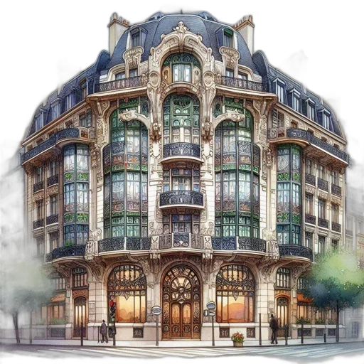 building, photorealistic, concept art, 3d render transparent PNG cut-out
