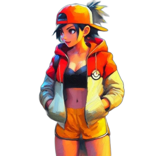 jacket, hat, staff, concept art transparent PNG cut-out