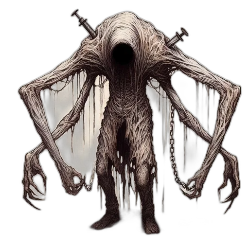 creature, mask, face, staff transparent PNG cut-out