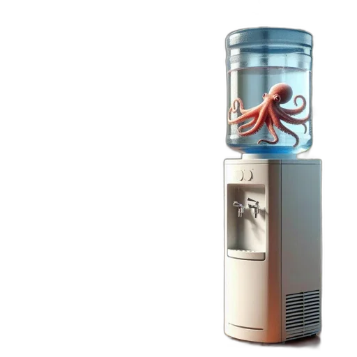 bottle, robot, 3d render, concept art transparent PNG cut-out