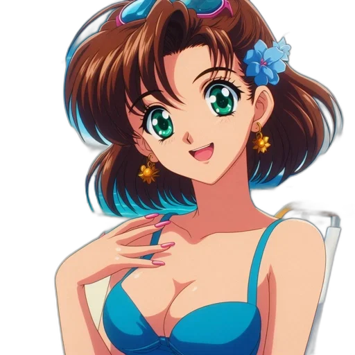 jewelry, dress, flower, vaporwave transparent PNG cut-out