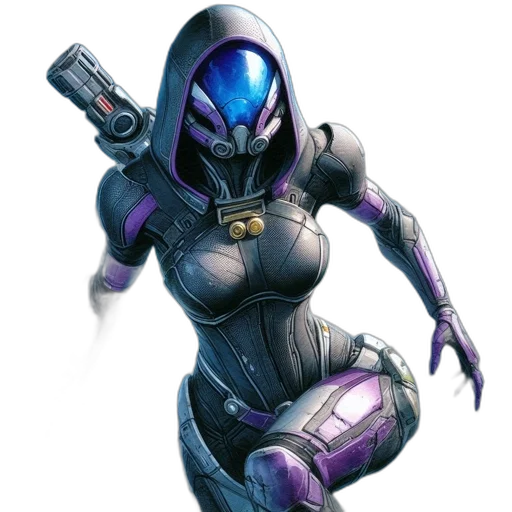 robot, weapon, mask, concept art transparent PNG cut-out