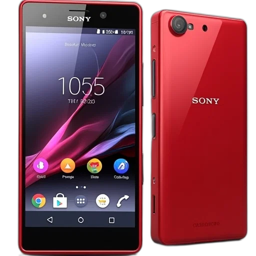 red, sony, xperia, smartphone transparent PNG cut-out