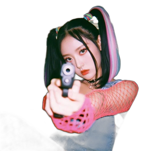 weapon, animal, vaporwave, photorealistic transparent PNG cut-out