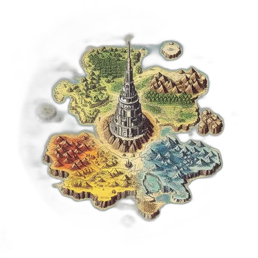 concept art, fantasy art, watercolor, pixel art transparent PNG cut-out