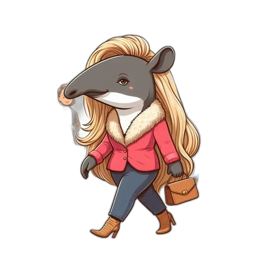 staff, animal, jacket, hat transparent PNG cut-out