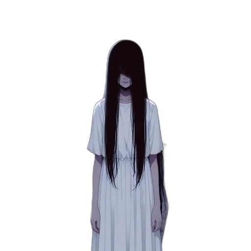 dress, creature, hair, mask transparent PNG cut-out