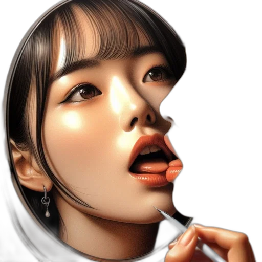 face, photorealistic, oil painting, fantasy art transparent PNG cut-out