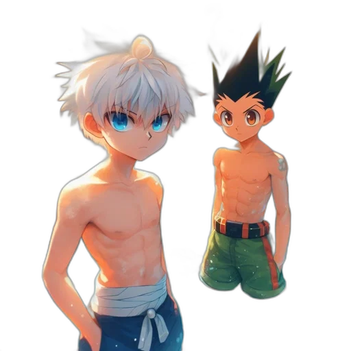 creature, concept art, anime, watercolor transparent PNG cut-out