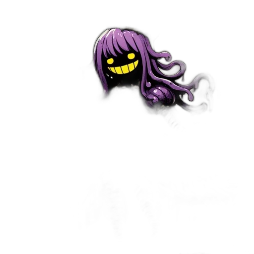 creature, mask, hair, staff transparent PNG cut-out