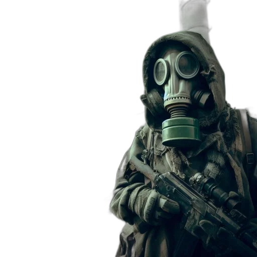 mask, jacket, concept art, cyberpunk transparent PNG cut-out
