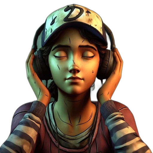 face, hat, concept art, 3d render transparent PNG cut-out