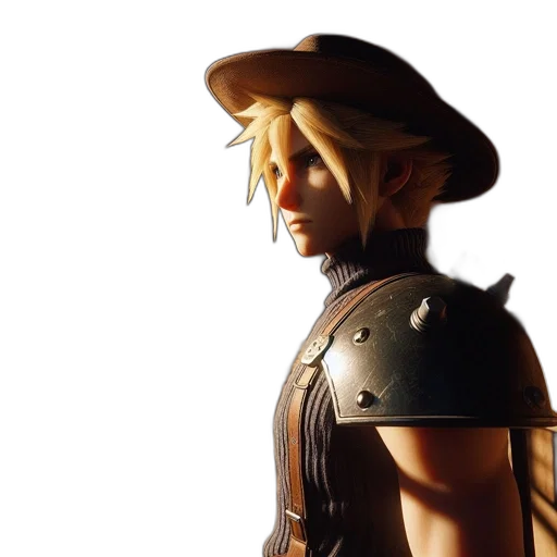 hat, sword, 3d render, concept art transparent PNG cut-out