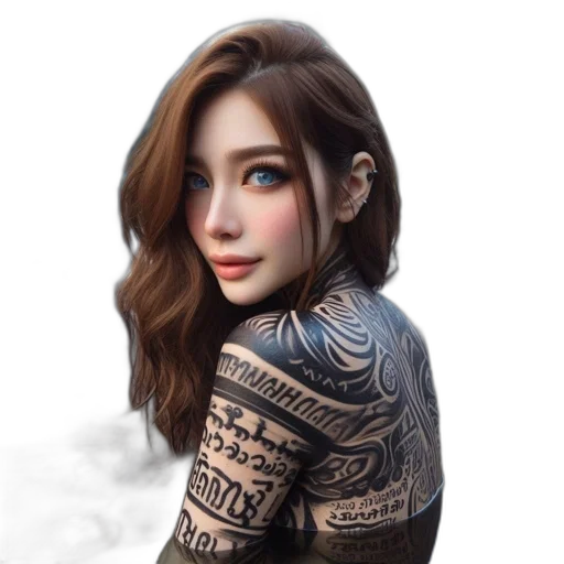 dress, robot, jewelry, face transparent PNG cut-out