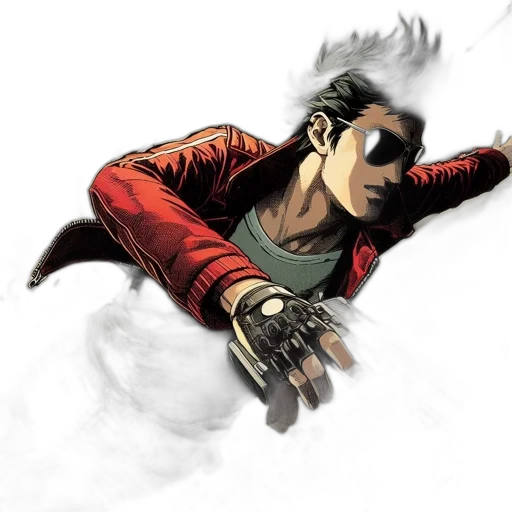 jacket, weapon, comic book art, concept art transparent PNG cut-out