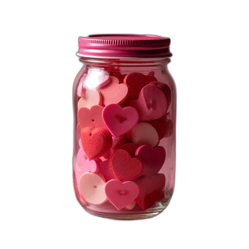 bottle, 3d render, valentine, gift transparent PNG cut-out