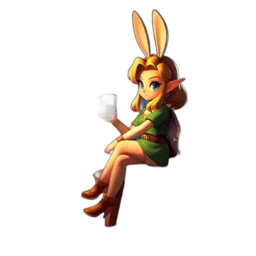 dress, staff, animal, weapon transparent PNG cut-out