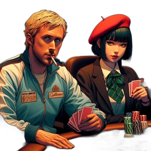 jacket, staff, hat, comic book art transparent PNG cut-out