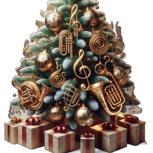 tree, 3d render, festive, elegantly transparent PNG cut-out